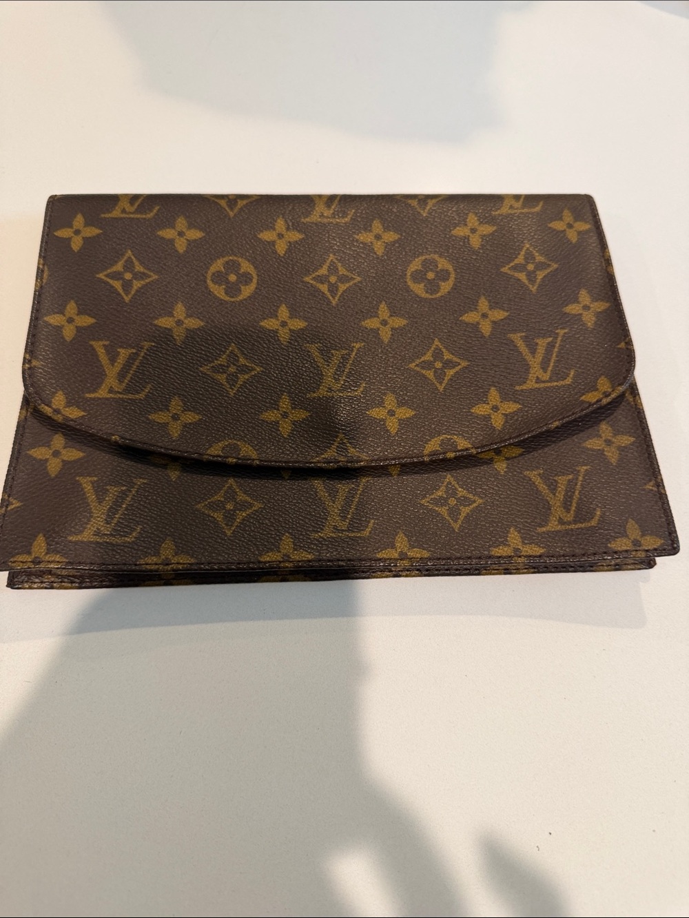 Louis Vuitton Monogram Fold-Over Pouch in Brown and Gold